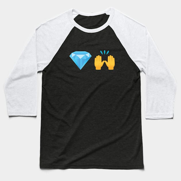 Diamond Hands WallStreetBets Baseball T-Shirt by SiGo